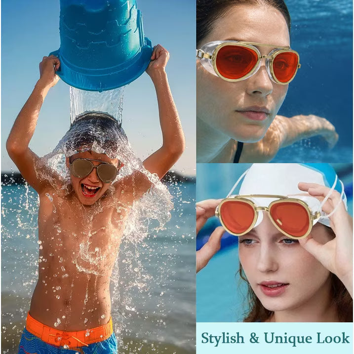 🏆2026 HOT SALE⚡ 50K+ SOLD! 🏆Sunny G Anti Fog Swimming Goggles - Stealth Sleek Full-View Athletic Eyewear