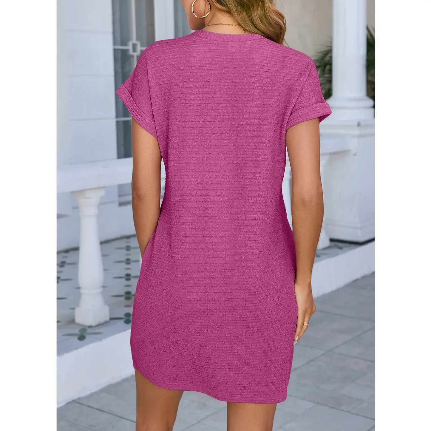 Spring Summer Dresses for Women 2026 Fashion Short Sleeve Mini Dress