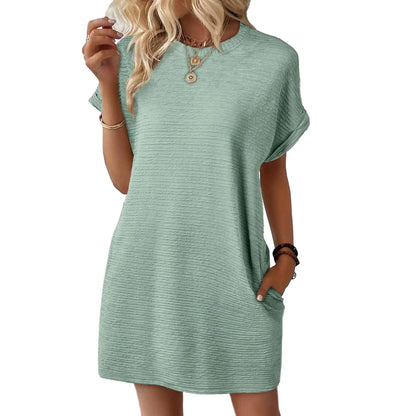 Spring Summer Dresses for Women 2026 Fashion Short Sleeve Mini Dress